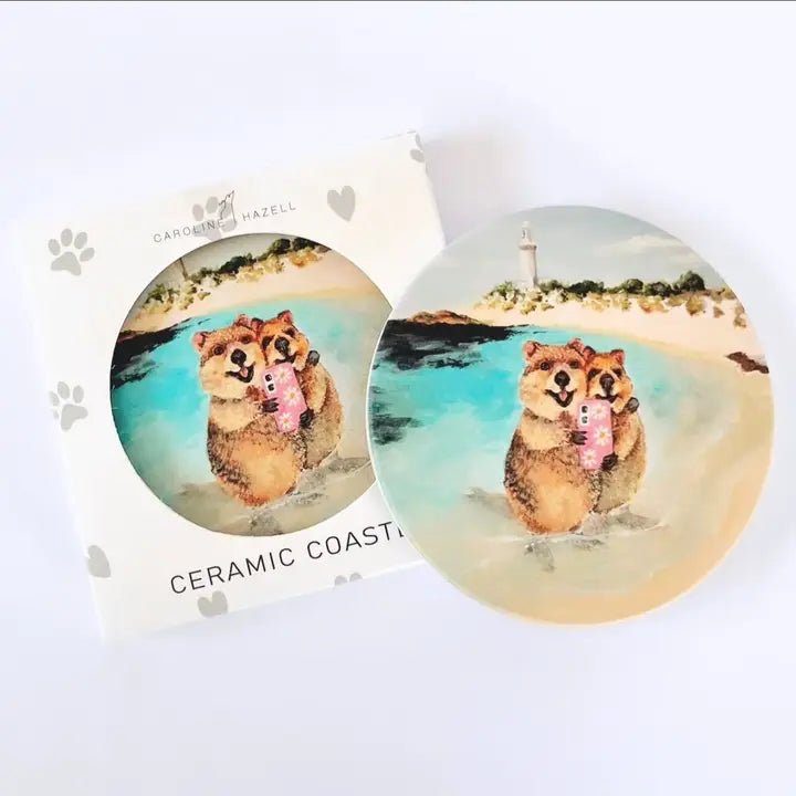 Quokka Ceramic Coaster - Rottnest Island - Gourmet Wanderlust